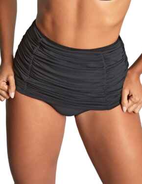 Panache Swim Tulle High Waisted Bikini Brief Black