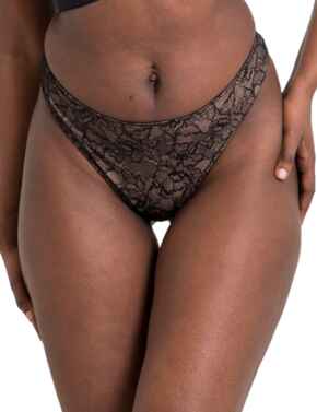 Curvy Kate Hey Girls Thong Black/Latte