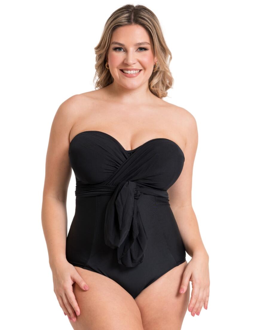 Curvy Kate Wrapsody Bandeau Swimsuit Black