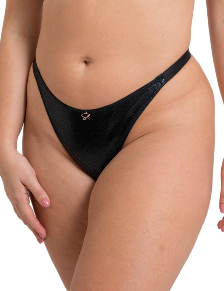 Scantilly by Curvy Kate Serpent Thong Black