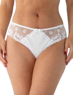 Pour Moi Sofia Embroidered Lace Brief White