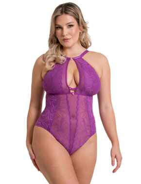 Scantilly By Curvy Kate Opulence Stretch Lace Body Mystic Purple