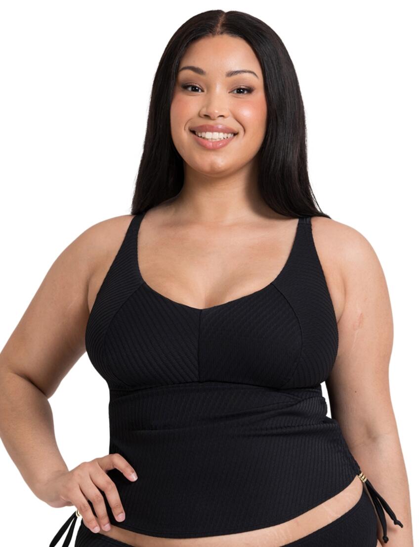 Curvy Kate Jet Set Wireless Tankini Top Black