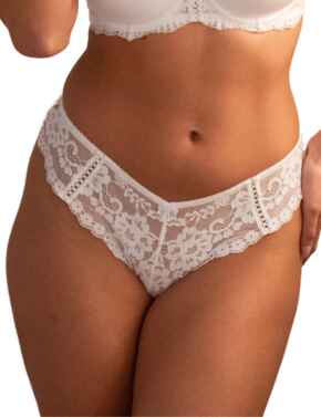 Pour Moi Fleur Cheeky V-Shaped Brief White