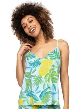 Cyberjammies Paige Cami Top Light Blue Mix 