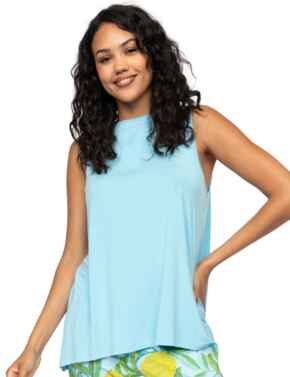 Cyberjammies Paige Jersey Relaxed Vest Light Blue