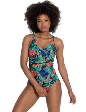 Pour Moi Palermo Scoop Neck Tummy Control Swimsuit Tropical