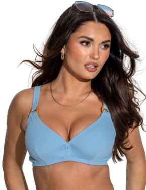 Pour Moi Cali Hidden Underwire Bikini Top Ocean Blue