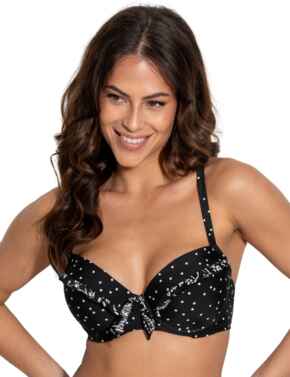 Pour Moi Getaway Padded Convertible Bikini Top Black/White