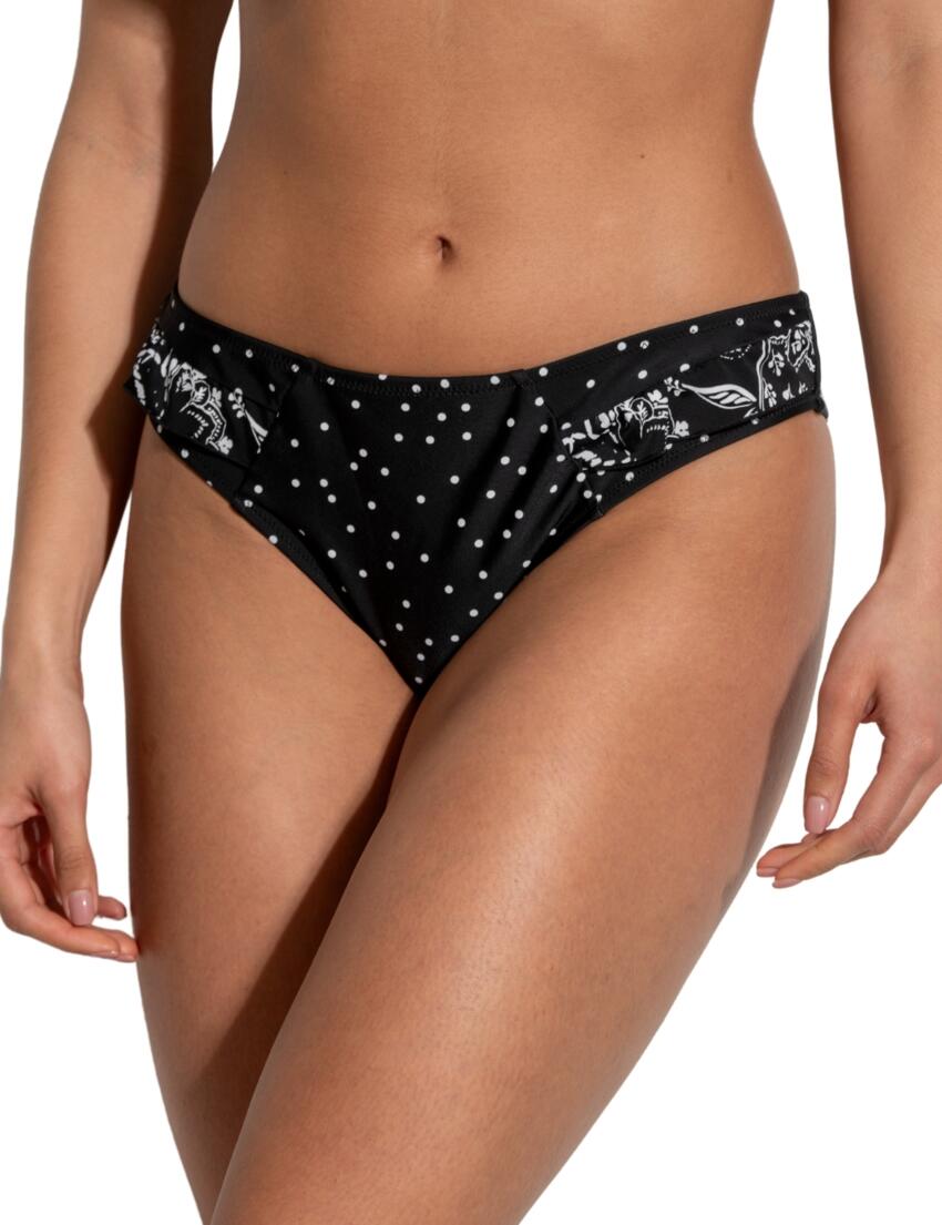 Pour Moi Getaway Full Bikini Brief Black/White
