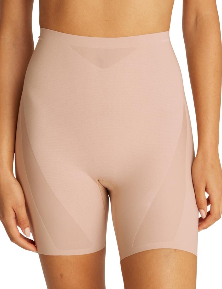 Calvin Klein Stay Put Mesh Shapewear Mid Thigh Short Cedar 