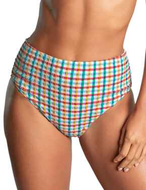 Panache Seersucker High Waisted Bikini Brief Seersucker Multi 