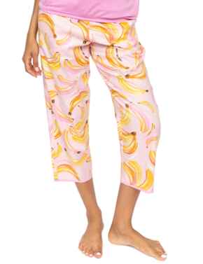 Cyberjammies Betsy Banana Print Cropped Pyjama Bottoms Light Pink Mix 