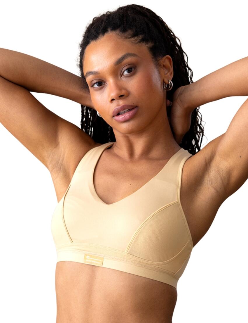 Shock Absorber Pump Padded Sports Bra Beige