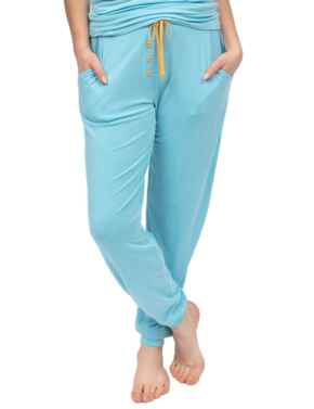 Cyberjammies Paige Jersey Pyjama Bottoms Light Blue 