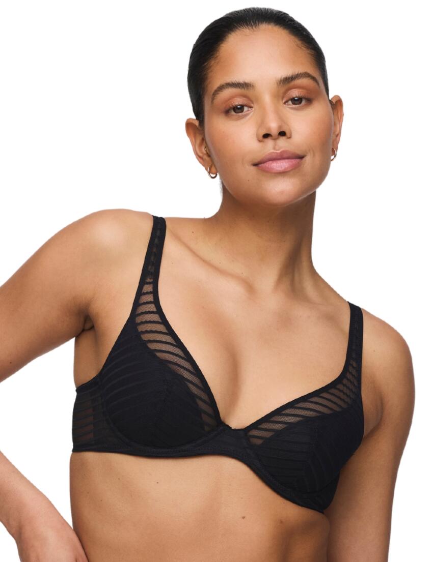 Marie Jo Basyl Half-Padded Plunge Bra Black 