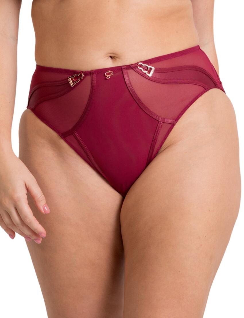 Scantilly by Curvy Kate Suspense High Waist Brief Sangria 