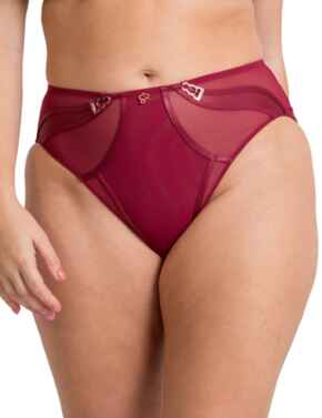Scantilly by Curvy Kate Suspense High Waist Brief Sangria 