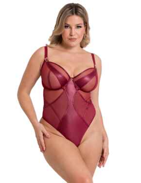 Scantilly by Curvy Kate Suspense Wired Bodysuit Sangria 