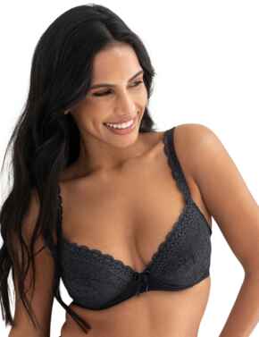 Pour Moi Rebel Padded Plunge Bra Smoke