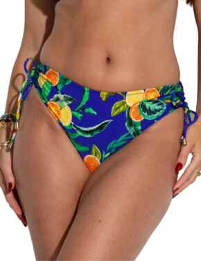 Pour Moi Santa Cruz Adjustable Side Bikini Brief Blue Tropical