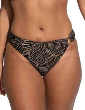 Pour Moi Samoa Ring Detail Bikini Brief Black/Gold