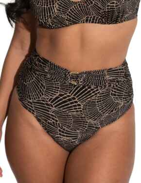 Pour Moi Samoa Tummy Control Bikini Brief Black/Gold