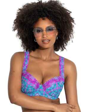 Pour Moi Venice Beach Lightly Padded Bikini Top Aquaburst