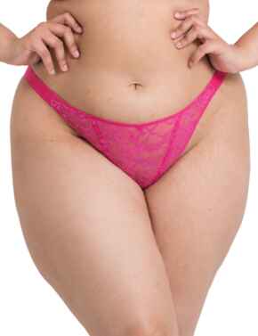 Curvy Kate All Night Lace Tanga Brief Hot Pink/Blush