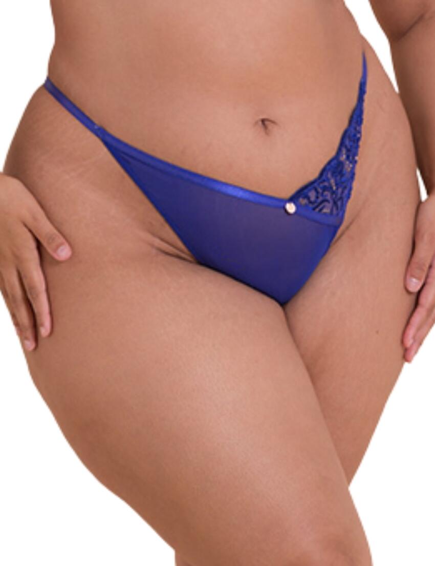 Scantilly by Curvy Kate Ornate Thong Ultraviolet