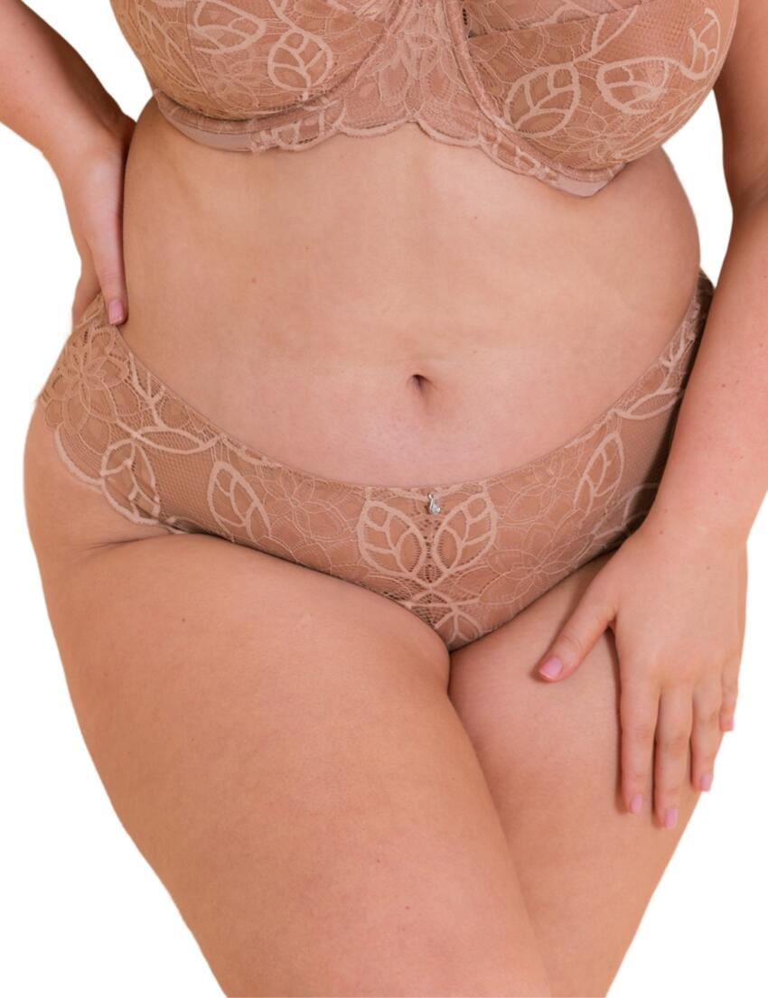 Curvy Kate Lovelace Brazilian Brief Latte 