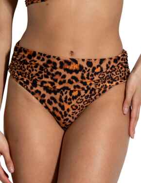 Pour Moi Free Spirit Fold Over Bikini Brief Leopard