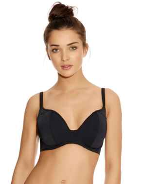 3328 Freya Fever Plunge Bikini Top - 3328 Black