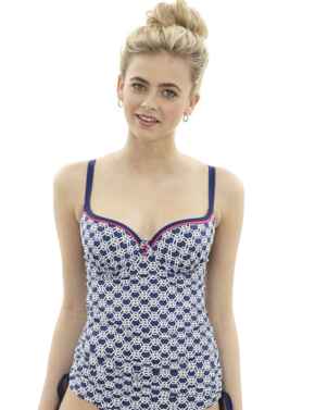 CW0271 Cleo by Panache Lucille Padded Tankini Top - CW0271 Sailors Knot Print 