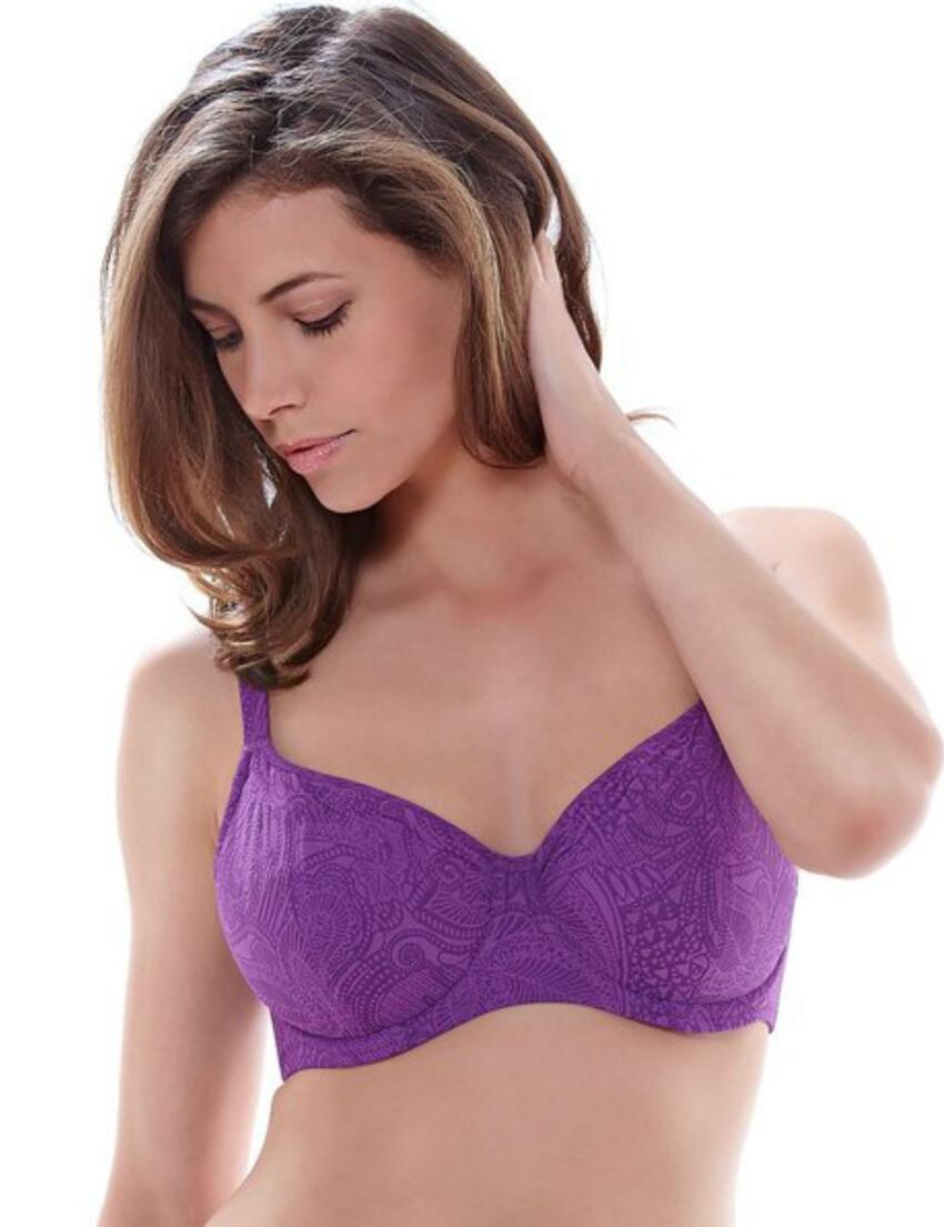 6008 Fantasie Lombok Padded Balcony Bikini Top - 6008 Purple Haze