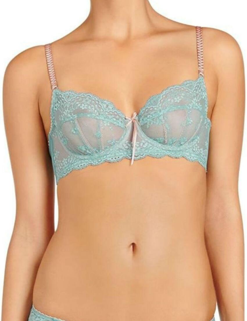H75-261 Heidi Klum Intimates Sofia U/W Balcony Bra - H75-261 Cameo Blue/Mushroom
