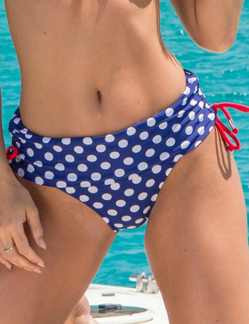 68003 Pour Moi? Starboard Fold Adjustable Bikini Brief - 68003 Navy/Red