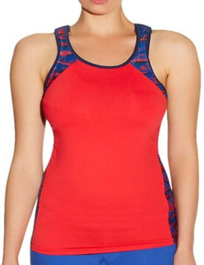4003 Freya Performance Underwired Gym Sports Top - 4003 Racing Red/Blue