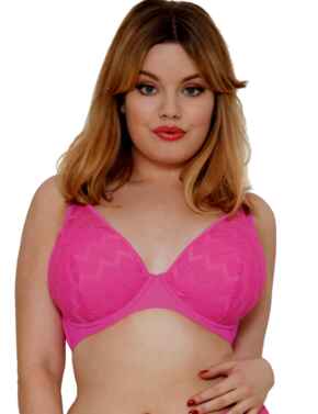 CS4151 Curvy Kate Hi Voltage Plunge Bikini Top - CS4151 Shocking Pink