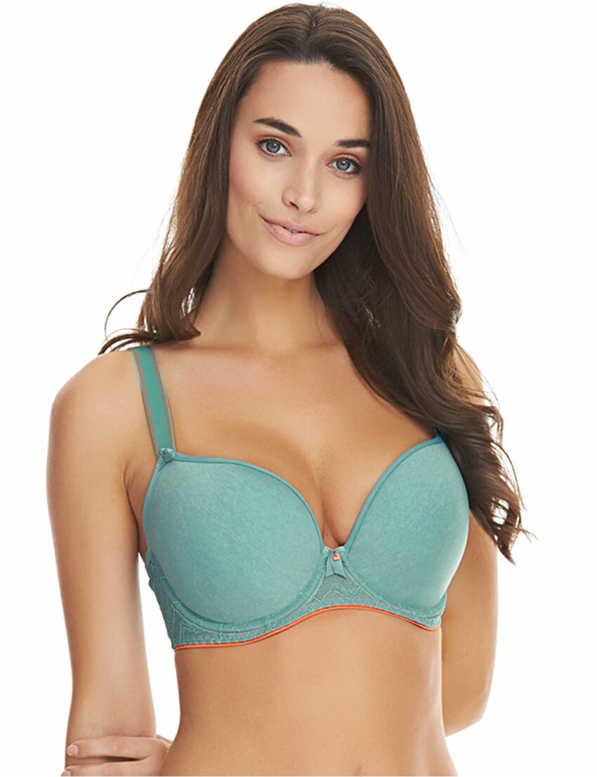 1324 Freya Deco Fuse Moulded Plunge Bra - 1324 Reef Blue