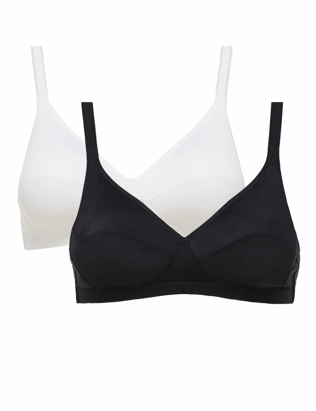 Non-Wired Full Cup Bra in Ivory - Satiny Micro-Support