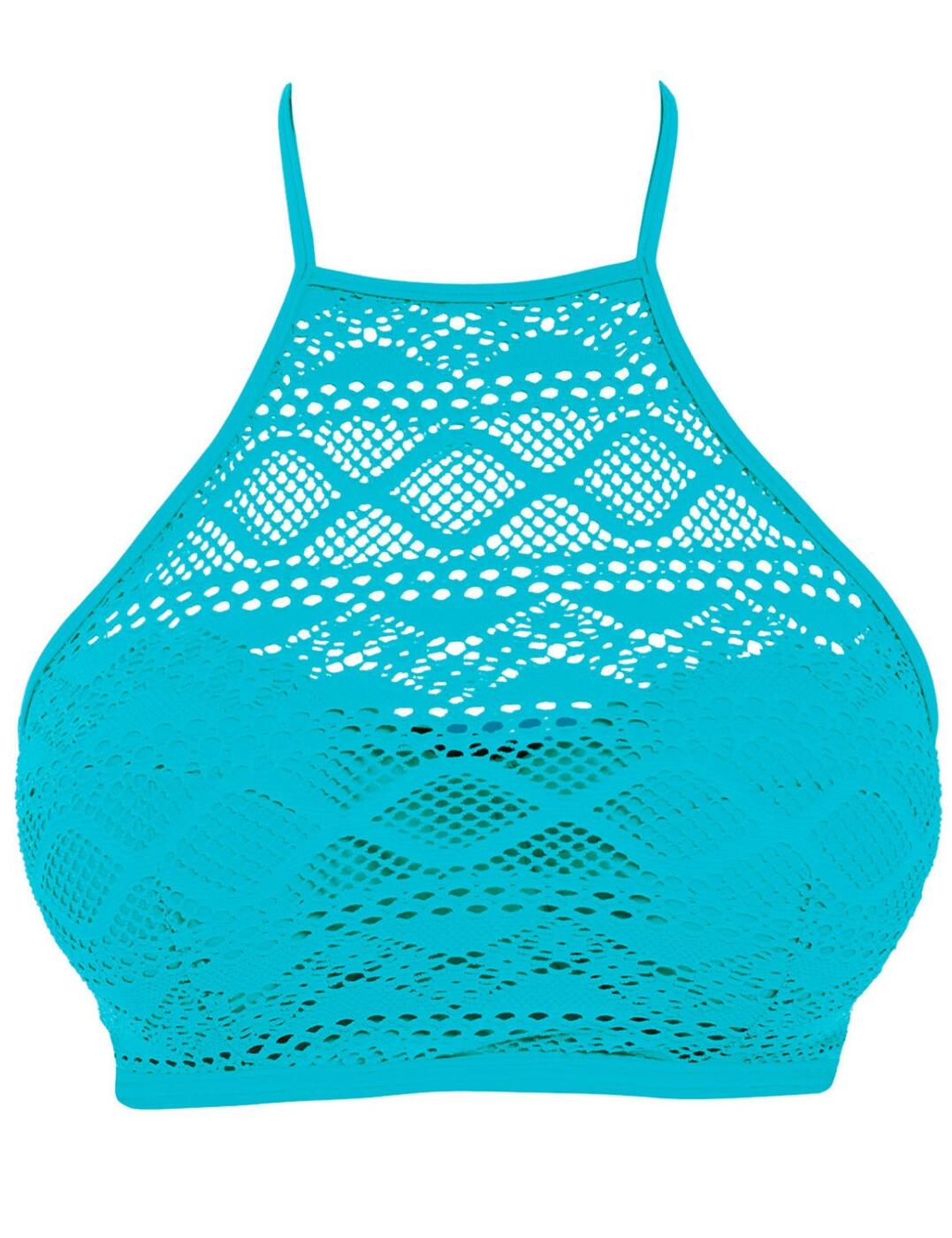 Freya-Sundance-Underwired-Padded-Hi-Neck-Crop-Top-3973-Womens-Swimwear thum...
