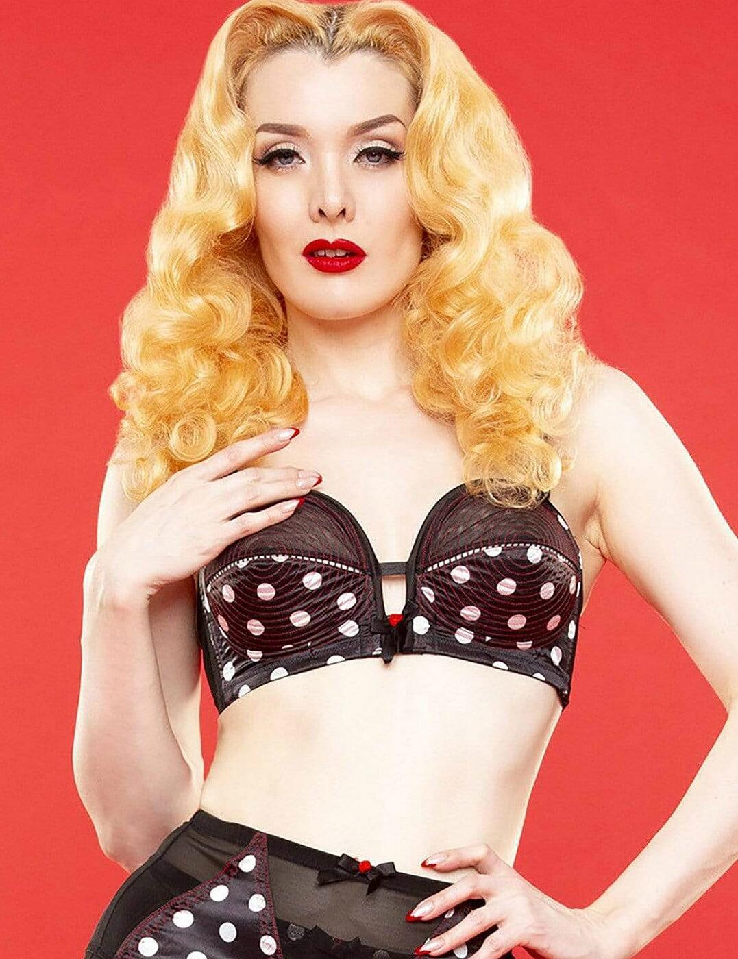 Playful Promises Bettie Page Spot Overwire Bra - Belle Lingerie