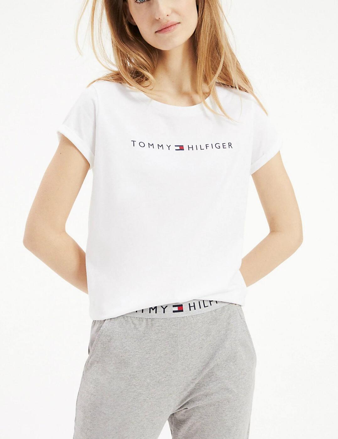 100% algodón para mujer loungwear Tommy Hilfiger Logo Camiseta de algodón UW0UW01618