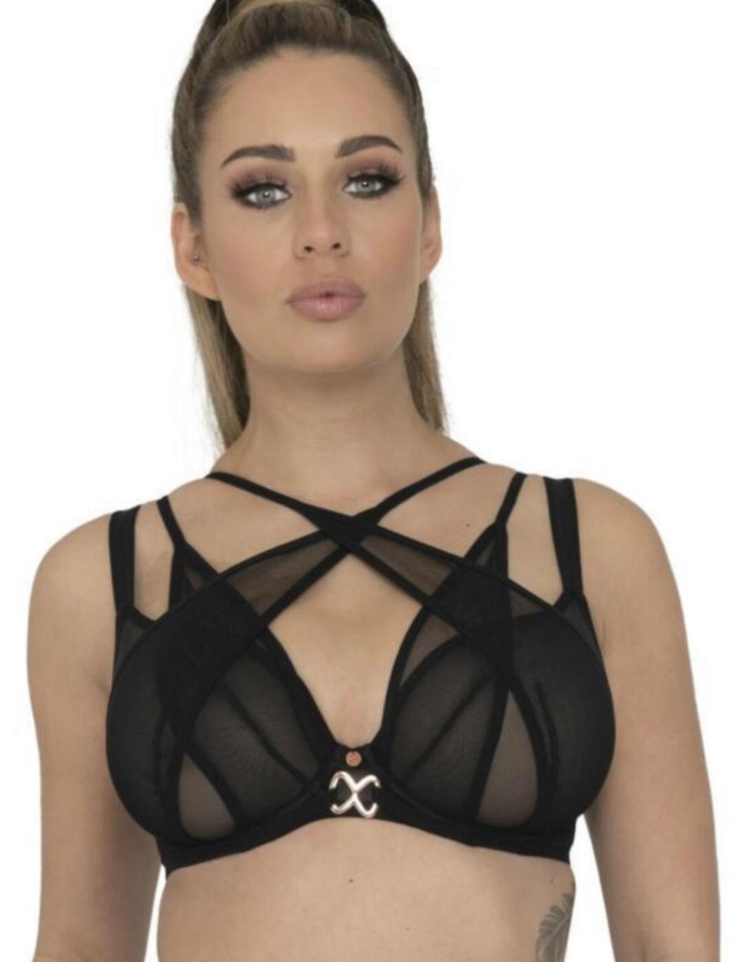 Womens SEXY Caged Strappy Lace Up Criss Cross Layering Bralette