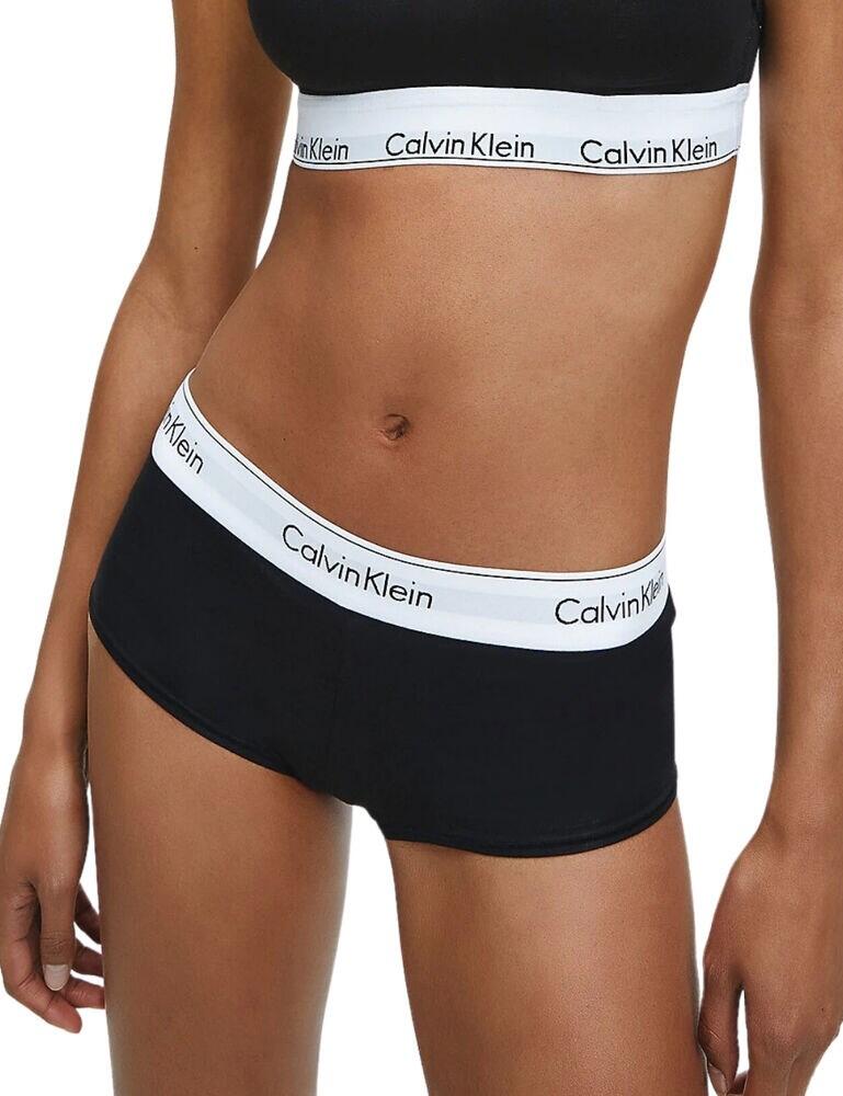 Calvin Klein Women's Modern Cotton Boyshort, Black, Large