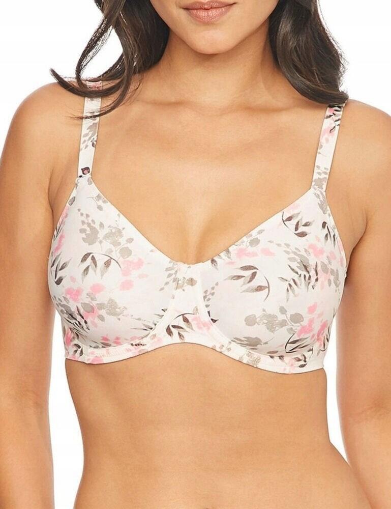 Women's Floral Embroidered Minimizer Full Coverage Bra Lightly