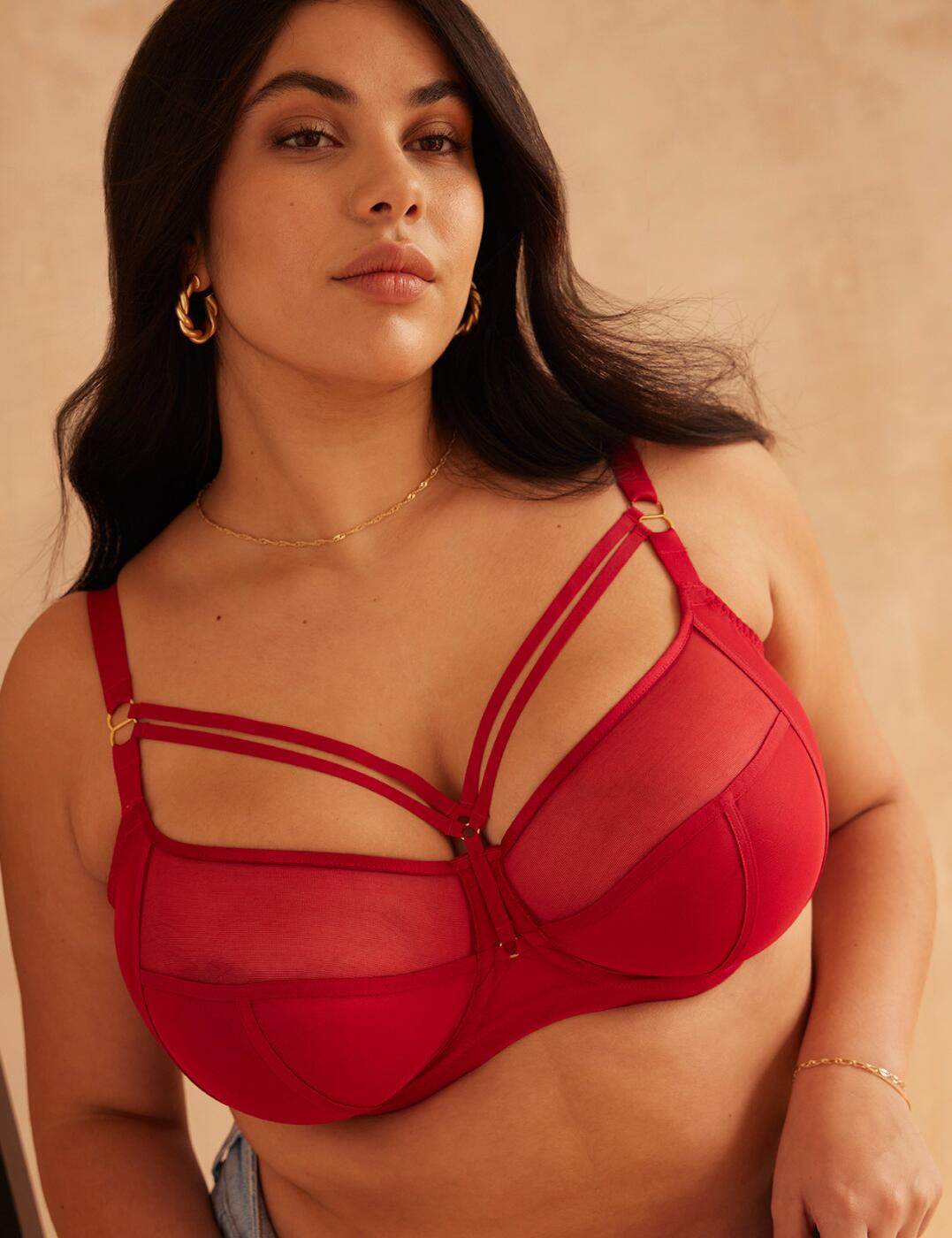 9695 Sculptresse By Panache Dionne Full Cup Bra 9695 Fiery Red