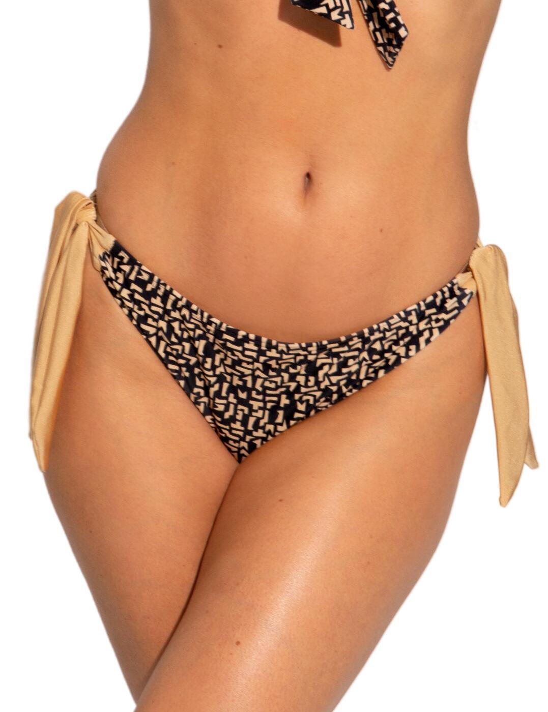 24404 Pour Moi Casablanca Tie Side Bikini Brief 24404 Black Gold