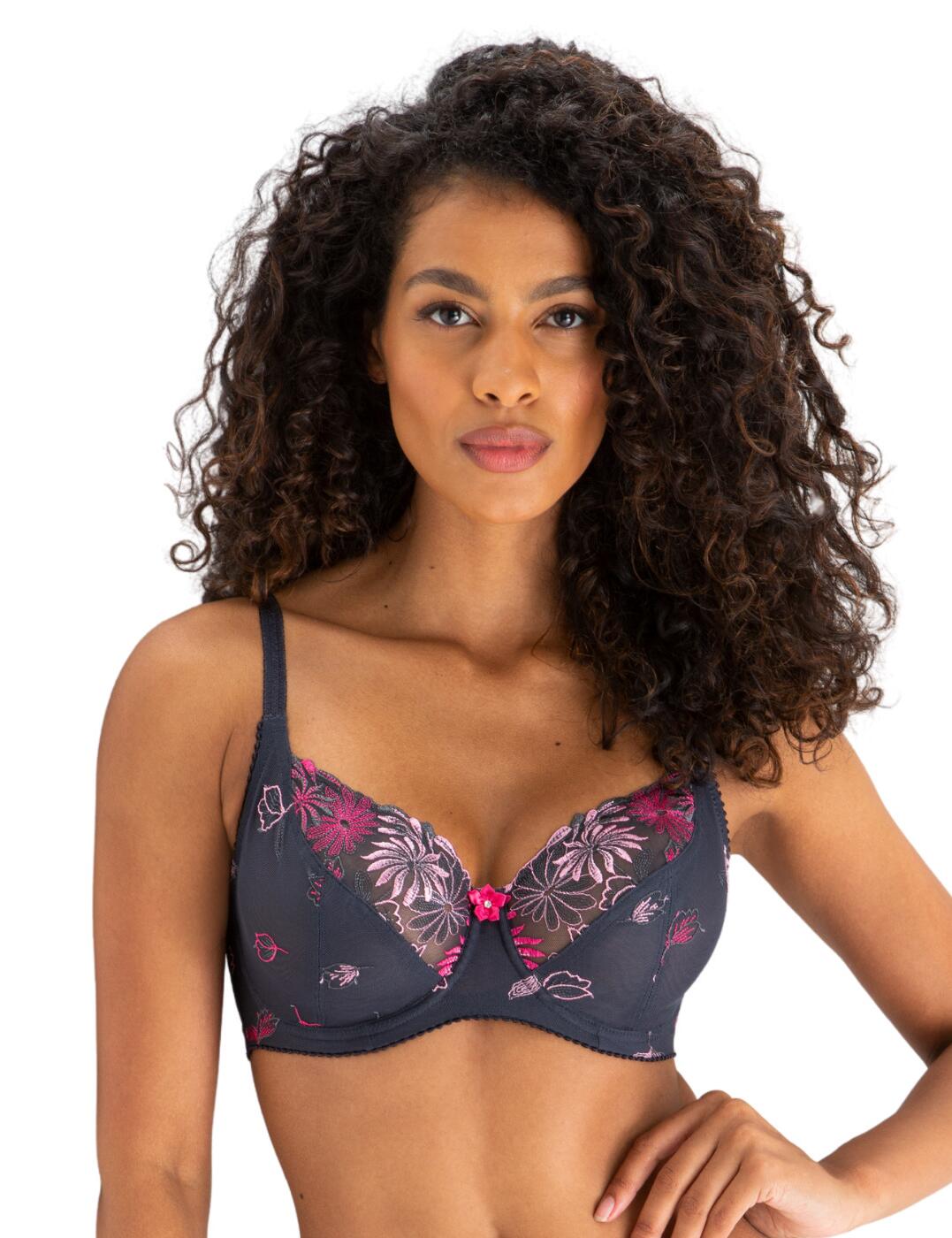 7702 Pour Moi St Tropez Full Cup Bra - 7702 Slate/Pink